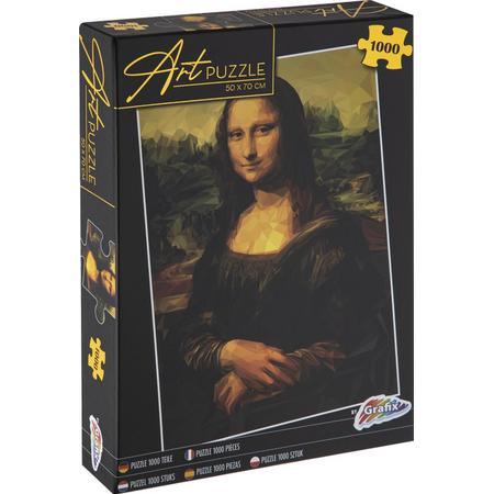 Grafix Puzzel 1000 stukjes volwassenen | Thema Mona Lisa | Puzzel | Formaat 50 X 70 CM | Schilderij puzzel